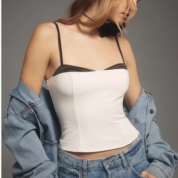 Reformation Melanie Top - Ivory - Picture 1 of 8